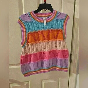 Grace + Karma Bright Colored Knitt Sweater Size XL